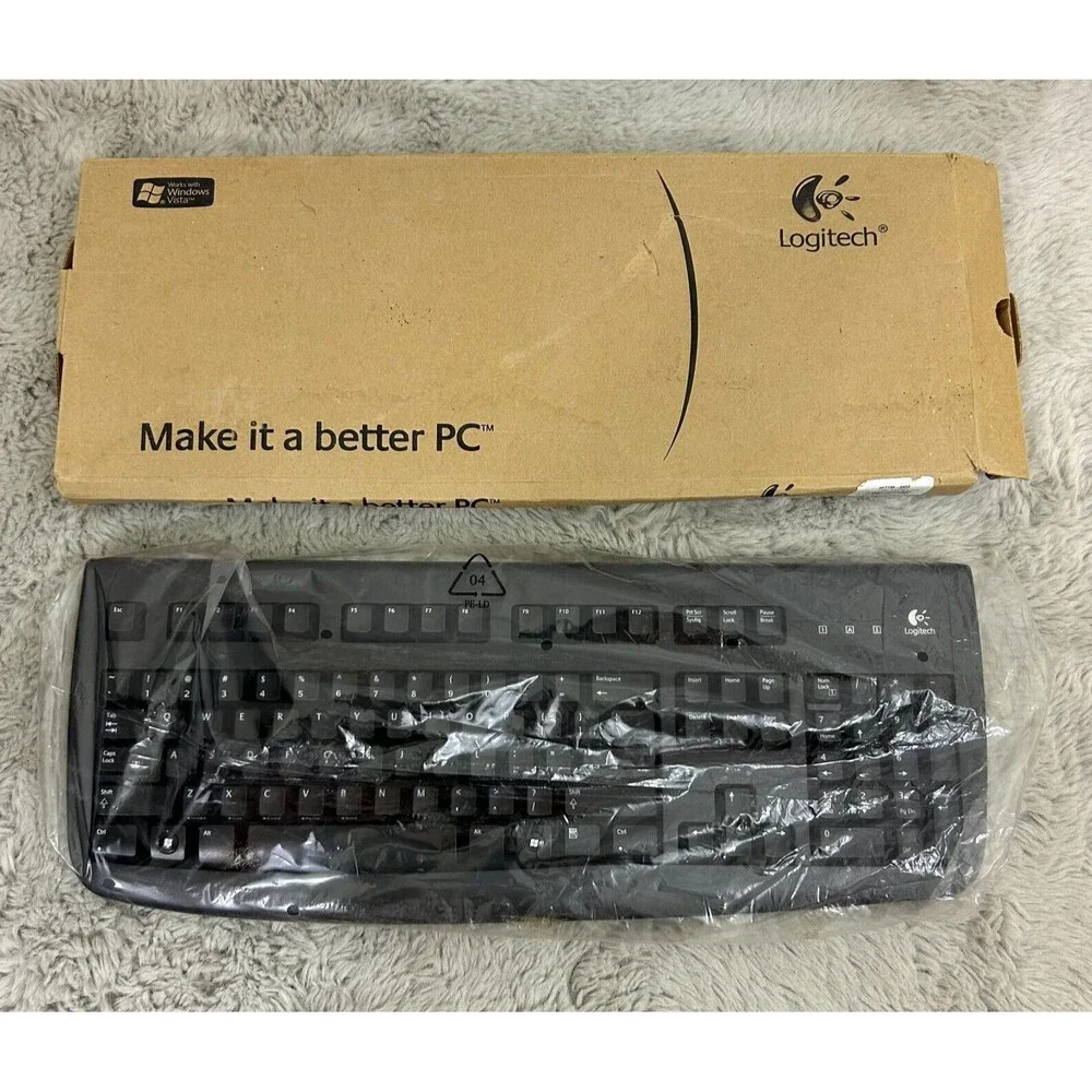LOGITECH Y-UT76 Deluxe 250 USB Wired Desktop Keyboard - Black - New in O…